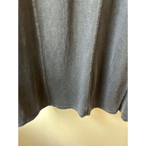 Poetry Natural Hemp Cotton Stretch Jersey Seamed Pull On Blue Gray Skirt 2 - Picture 2 of 10